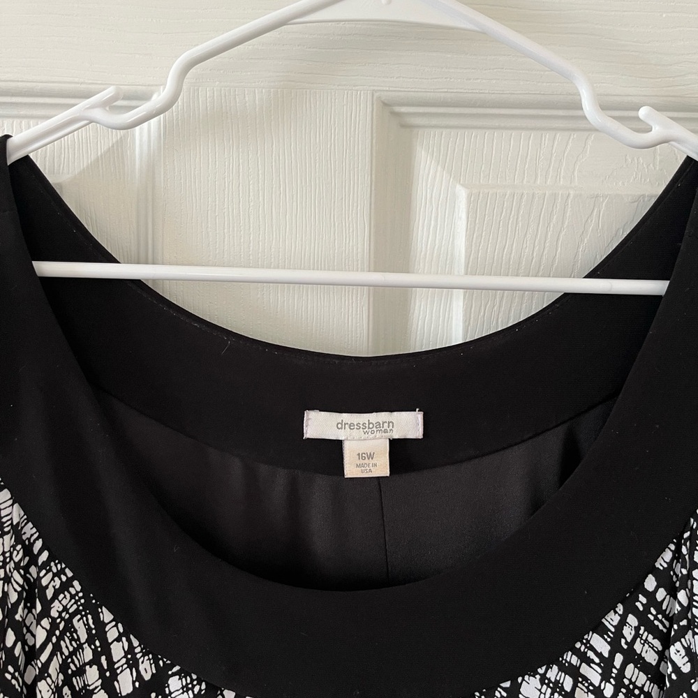 dressbarn Black and White Patterned Dress - Picture 5 of 5